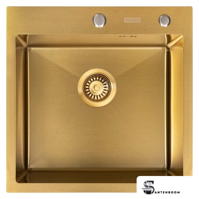 Кухонная мойка ARFEKA ECO AR мойка 500*500, коландер, дозатор GOLD - Изображение №4 — Интернет-магазин santehboom.by