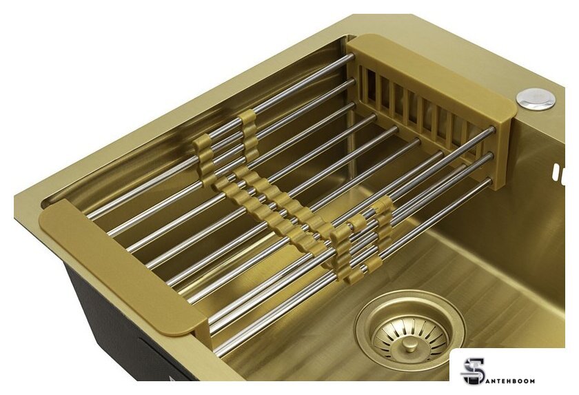 Кухонная мойка ARFEKA ECO AR мойка 500*500, коландер, дозатор GOLD - Изображение №9 — Интернет-магазин santehboom.by