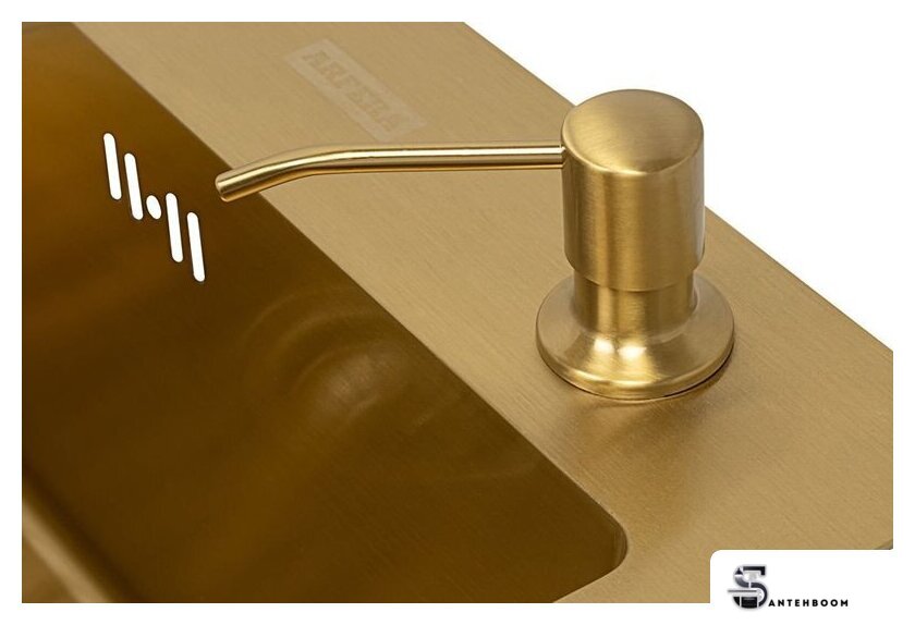 Кухонная мойка ARFEKA ECO AR мойка 500*500, коландер, дозатор GOLD - Изображение №5 — Интернет-магазин santehboom.by