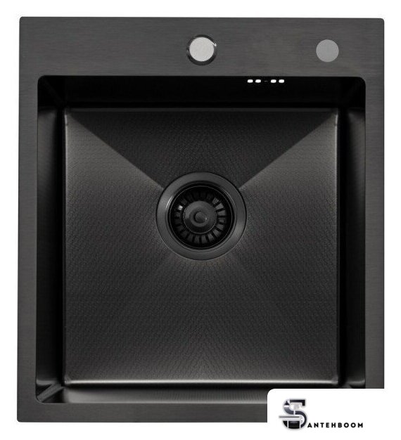 Кухонная мойка Diamond 450*500, коландер, дозатор BLACK DECOR - Изображение №3 — Интернет-магазин santehboom.by