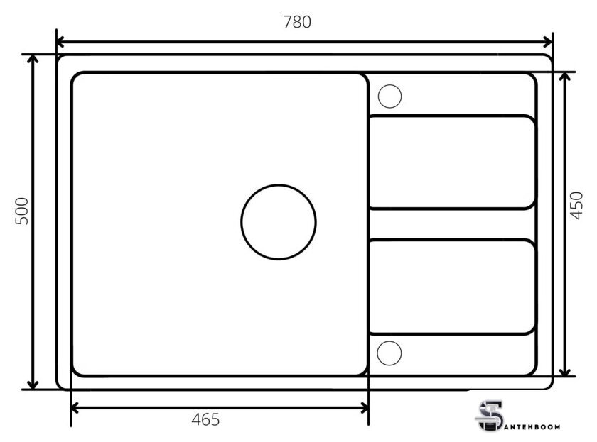 Кухонная мойка ZorG Apollo 78 (черный оникс) - Изображение №4 — Интернет-магазин santehboom.by