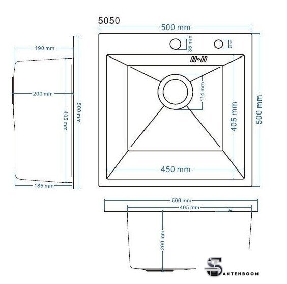 Кухонная мойка Schtoff Best Decor Black 5050 - Изображение №4 — Интернет-магазин santehboom.by