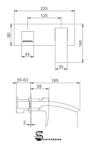 Смеситель Gappo G1007-29 - Изображение №4 — Интернет-магазин santehboom.by