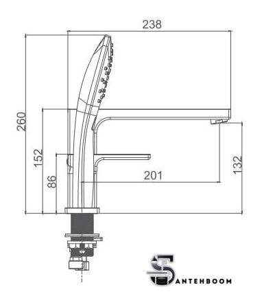 Смеситель Gappo G1117-6 - Изображение №2 — Интернет-магазин santehboom.by