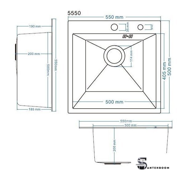 Кухонная мойка Schtoff Best Premium Black 5550 - Изображение №4 — Интернет-магазин santehboom.by