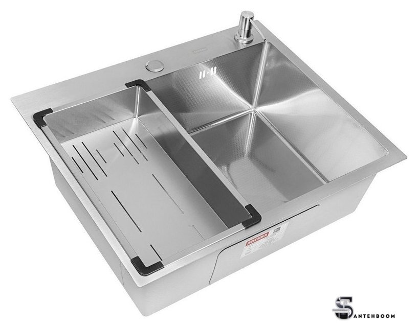 Кухонная мойка ARFEKA Eco AR мойка 600*500, коландер G, дозатор Satin Decor - Изображение №1 — Интернет-магазин santehboom.by