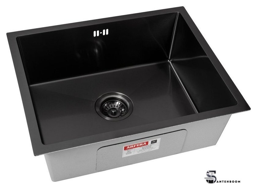 Кухонная мойка ARFEKA ECO AR 550*450 BLACK PVD NANO - Изображение №1 — Интернет-магазин santehboom.by