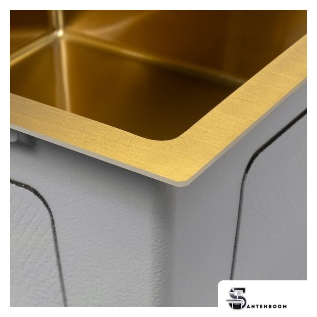 Кухонная мойка ARFEKA ECO AR 550*450 GOLD PVD NANO - Изображение №7 — Интернет-магазин santehboom.by