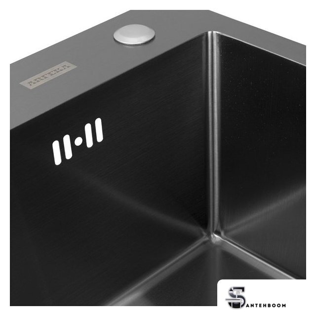 Кухонная мойка ARFEKA Eco AR 500*500 Black PVD Nano - Изображение №12 — Интернет-магазин santehboom.by