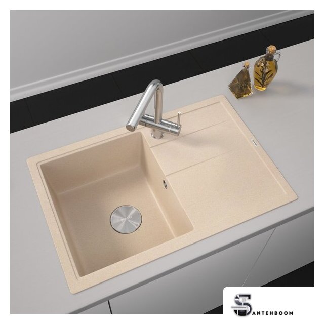Кухонная мойка ZorG Rock 78 Premium beige - Изображение №1 — Интернет-магазин santehboom.by