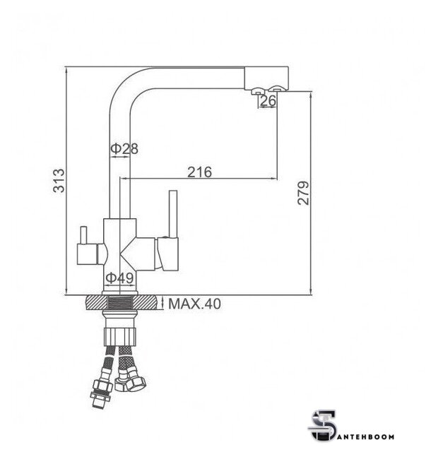 Смеситель Ledeme L4055D-3 - Изображение №10 — Интернет-магазин santehboom.by