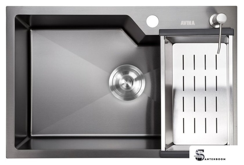 Кухонная мойка Avina HM6548 S PVD (графит) - Изображение №2 — Интернет-магазин santehboom.by