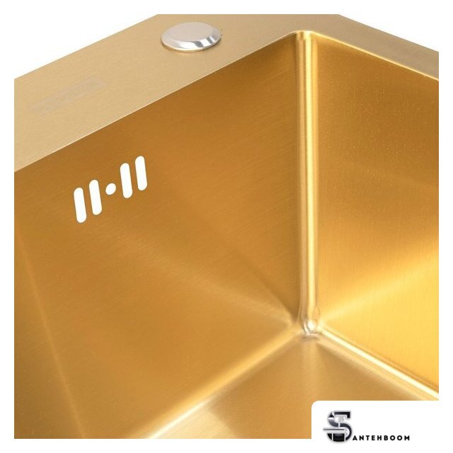 Кухонная мойка ARFEKA Eco AR 500*500 Golden PVD Nano - Изображение №13 — Интернет-магазин santehboom.by