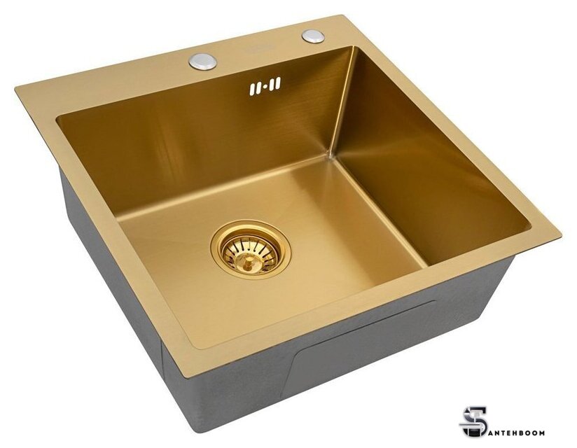 Кухонная мойка ARFEKA Eco AR 500*500 Golden PVD Nano - Изображение №1 — Интернет-магазин santehboom.by