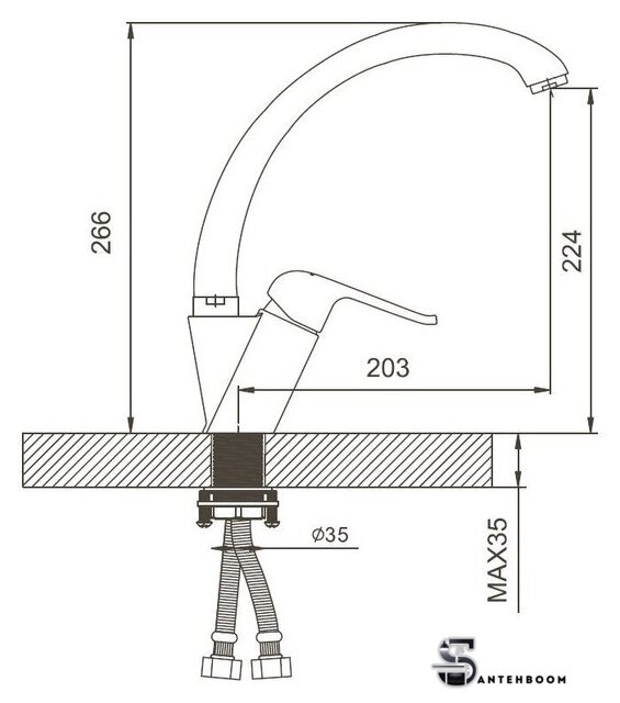Смеситель Gappo G4150-8 - Изображение №2 — Интернет-магазин santehboom.by
