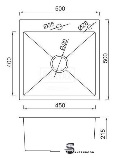 Кухонная мойка Gappo GS5050-3 - Изображение №3 — Интернет-магазин santehboom.by