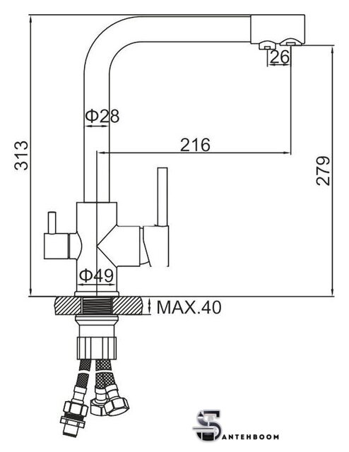 Смеситель Ledeme L4055A-3 - Изображение №2 — Интернет-магазин santehboom.by