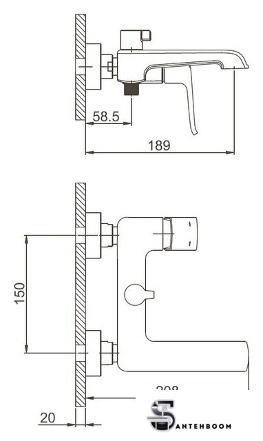 Смеситель Gappo G3250-8 - Изображение №2 — Интернет-магазин santehboom.by