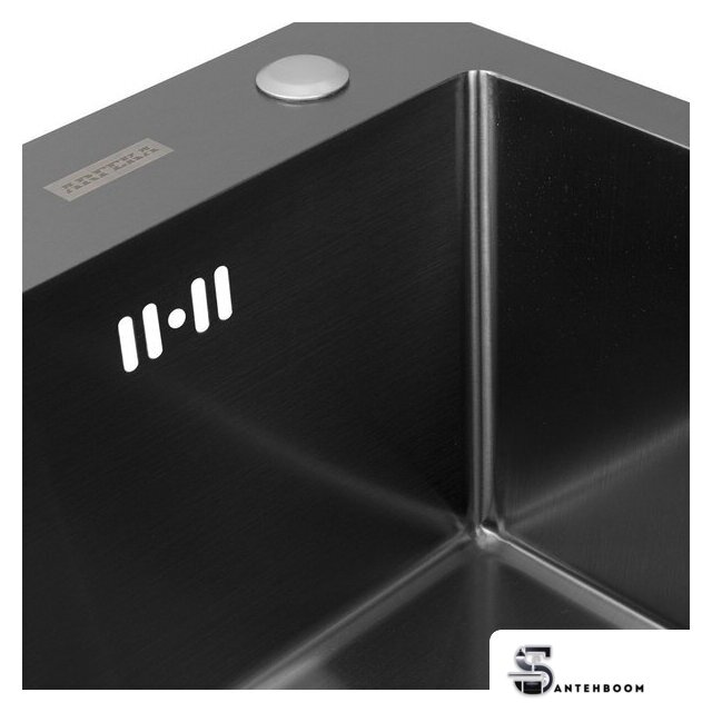 Кухонная мойка ARFEKA ECO AR 450*500 BLACK PVD NANO - Изображение №6 — Интернет-магазин santehboom.by