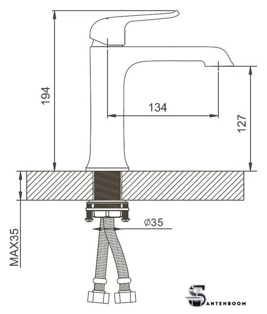 Смеситель Gappo G1050-8 - Изображение №2 — Интернет-магазин santehboom.by