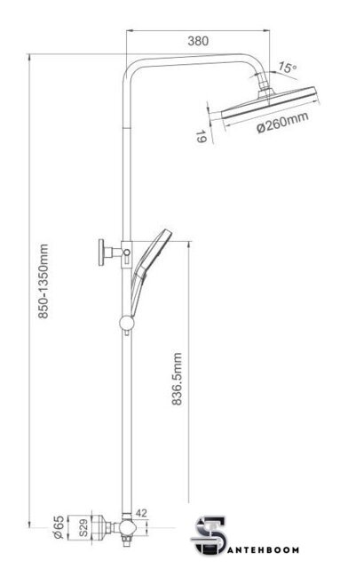 Душевая система  Gappo G2403-48 - Изображение №2 — Интернет-магазин santehboom.by