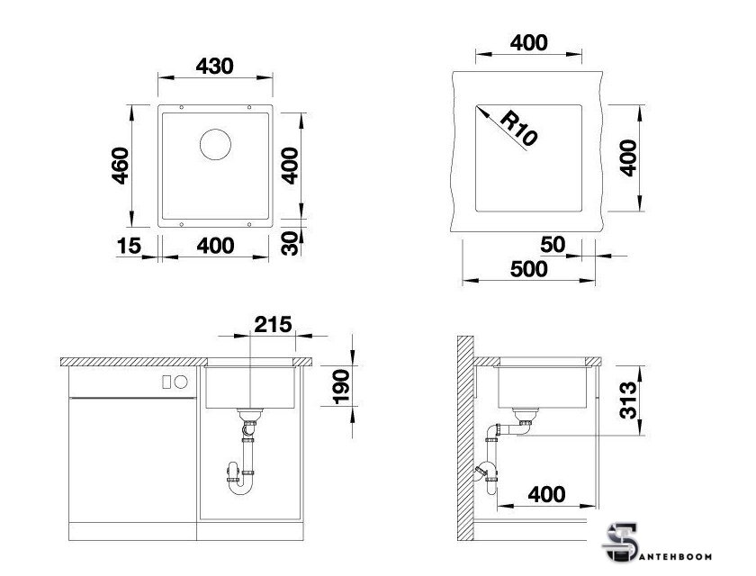 Кухонная мойка ZorG Subline 40 (белый камень) - Изображение №2 — Интернет-магазин santehboom.by
