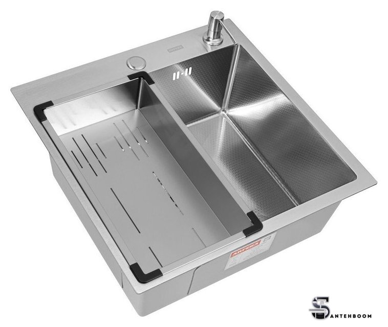 Кухонная мойка ARFEKA Eco AR мойка 500*500, коландер G, дозатор Satin Decor - Изображение №1 — Интернет-магазин santehboom.by