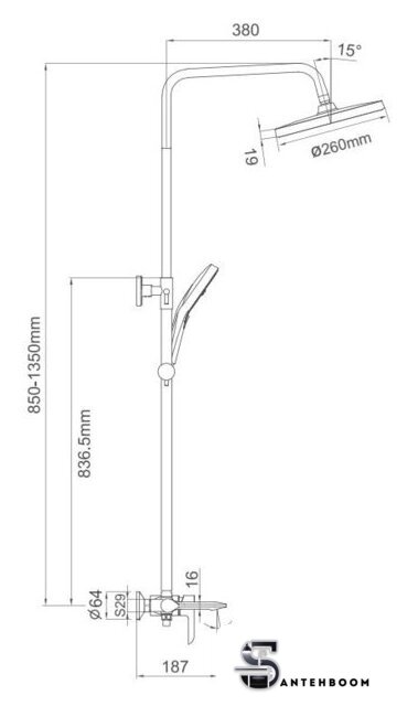 Душевая система  Gappo G2403-6 - Изображение №2 — Интернет-магазин santehboom.by