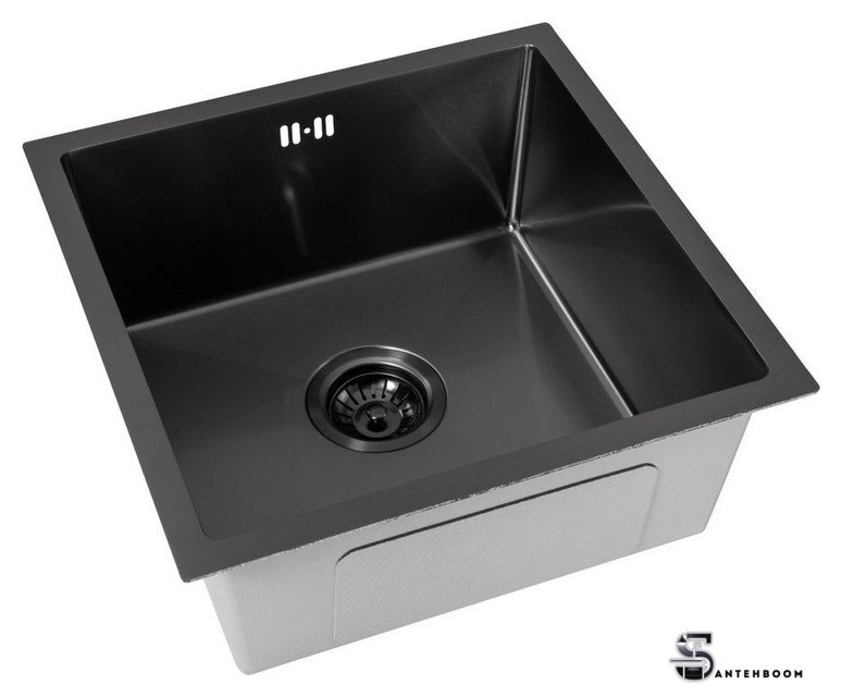 Кухонная мойка ARFEKA ECO AR 450*450 BLACK PVD NANO - Изображение №1 — Интернет-магазин santehboom.by