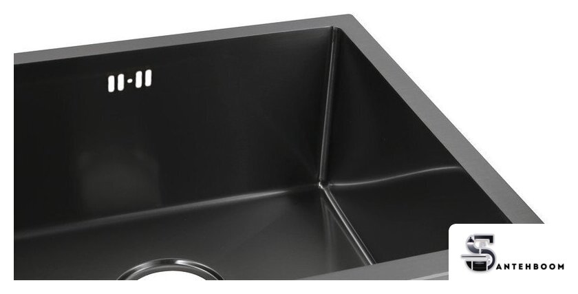 Кухонная мойка ARFEKA ECO AR 450*450 BLACK PVD NANO - Изображение №4 — Интернет-магазин santehboom.by