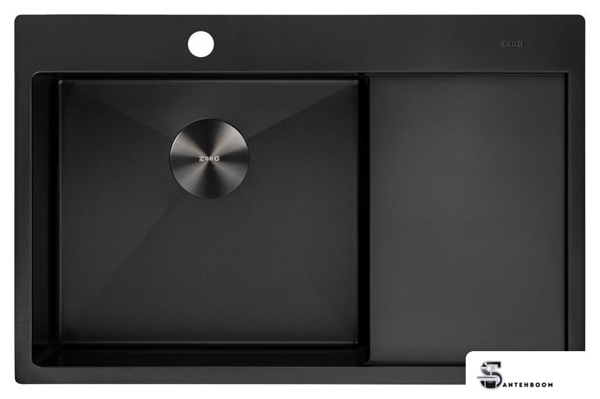 Кухонная мойка ZorG ZRN 5080 Premium L PVD Gunblack - Изображение №4 — Интернет-магазин santehboom.by
