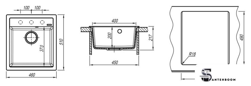 Кухонная мойка ZorG Rock 46 Premium beige - Изображение №2 — Интернет-магазин santehboom.by