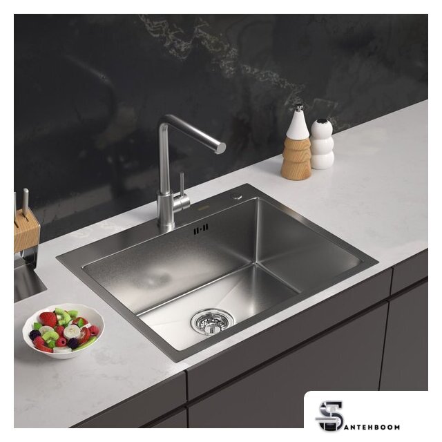 Кухонная мойка ARFEKA Eco AR 600*500 Satin Decor Volcanic Rock - Изображение №1 — Интернет-магазин santehboom.by