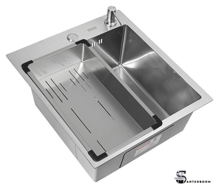 Кухонная мойка ARFEKA Eco AR мойка 450*500, коландер G, дозатор Satin Decor Millet - Изображение №1 — Интернет-магазин santehboom.by