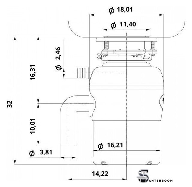 Измельчитель пищевых отходов ZorG Premium FWD Medium - Изображение №3 — Интернет-магазин santehboom.by