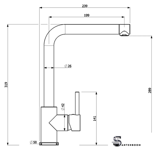 Смеситель ZorG Forte (черный) - Изображение №6 — Интернет-магазин santehboom.by