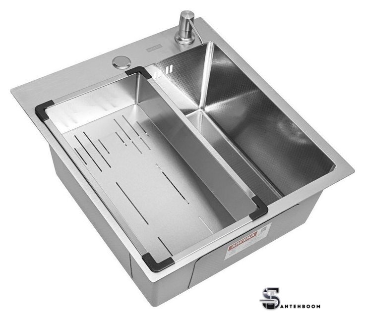 Кухонная мойка ARFEKA Eco AR мойка 450*500, коландер G, дозатор Satin Decor - Изображение №1 — Интернет-магазин santehboom.by
