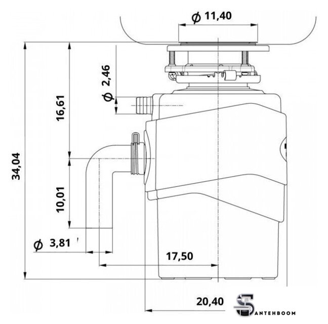 Измельчитель пищевых отходов ZorG Premium FWD Max - Изображение №3 — Интернет-магазин santehboom.by