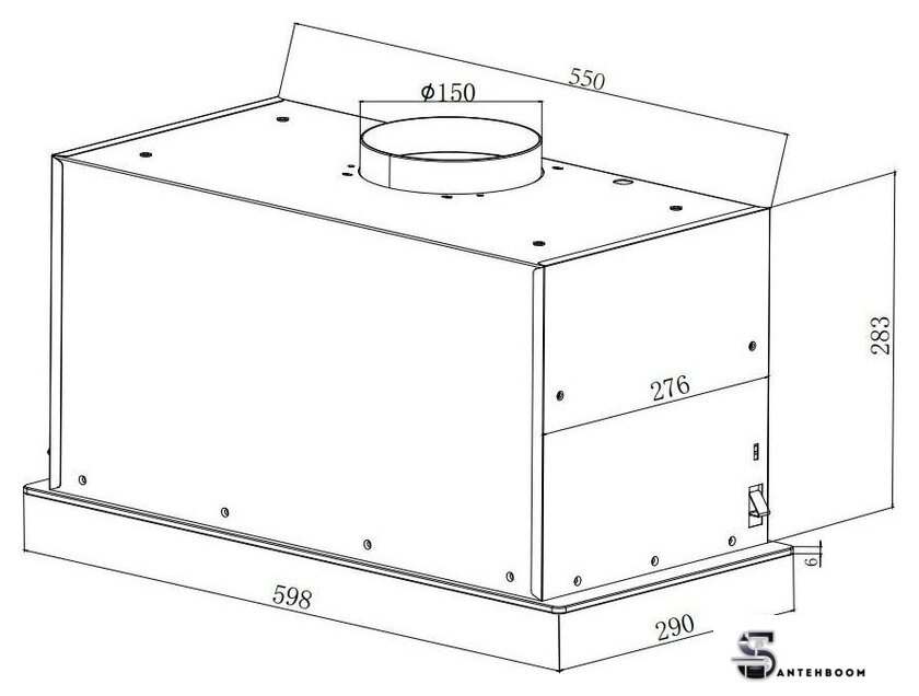 Кухонная вытяжка ZorG Star 1080 60 S-GC (белый) - Изображение №5 — Интернет-магазин santehboom.by
