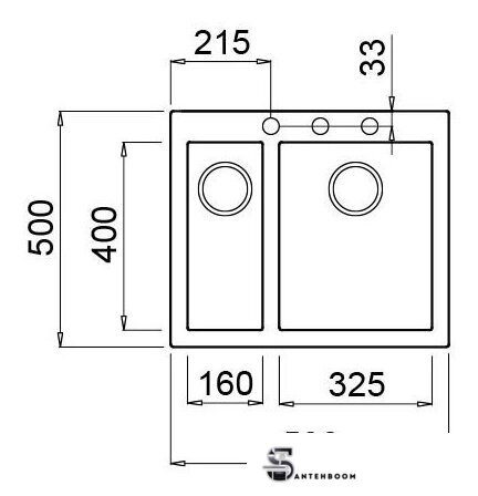 Кухонная мойка Elleci Quadra 150 Bianco Pietra G52 - Изображение №2 — Интернет-магазин santehboom.by