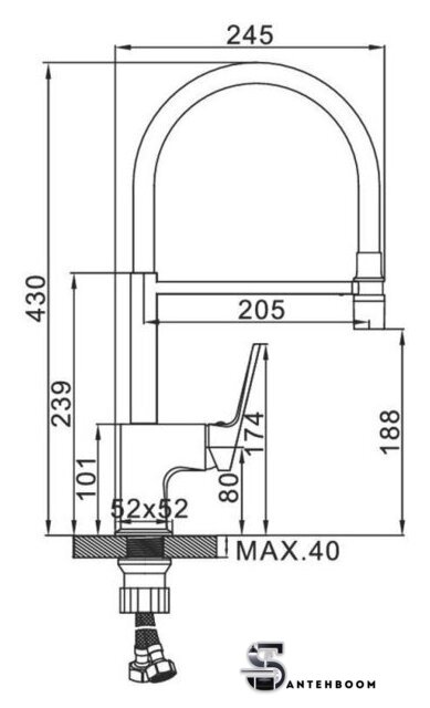 Смеситель Ledeme L4092G-2 - Изображение №2 — Интернет-магазин santehboom.by