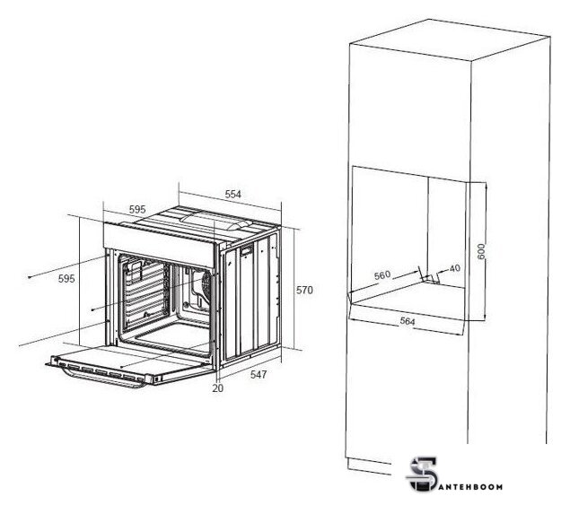 Электрический духовой шкаф ZorG MUN616 WH - Изображение №3 — Интернет-магазин santehboom.by
