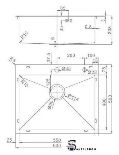 Кухонная мойка Raglo R701.6050.03 - Изображение №3 — Интернет-магазин santehboom.by