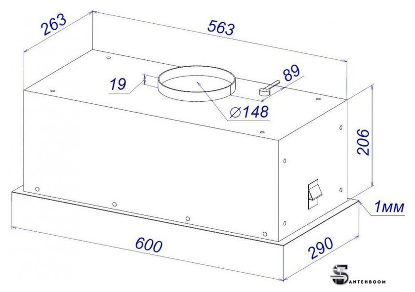 Кухонная вытяжка ZorG Amina 1060 60 S (белый) - Изображение №9 — Интернет-магазин santehboom.by