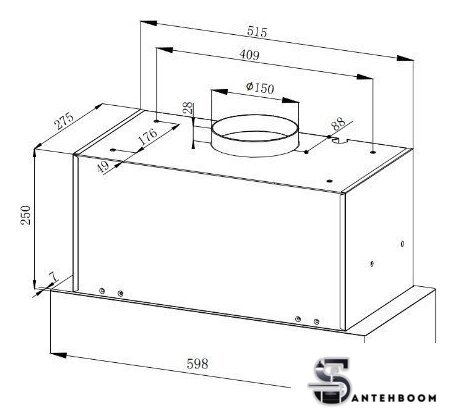 Кухонная вытяжка ZorG Bona 1260 60 M (белый) - Изображение №2 — Интернет-магазин santehboom.by