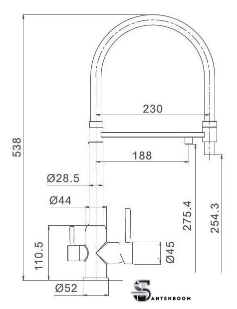 Смеситель Gappo G4399-5 - Изображение №2 — Интернет-магазин santehboom.by