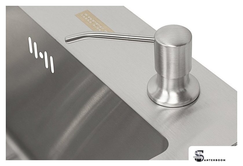 Кухонная мойка ARFEKA Eco AR мойка 450*500, коландер, дозатор Satin Decor - Изображение №5 — Интернет-магазин santehboom.by