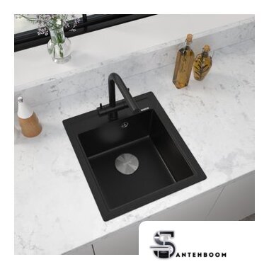 Кухонная мойка  ZorG Rock 46 Premium black metallic - Изображение №2 — Интернет-магазин santehboom.by