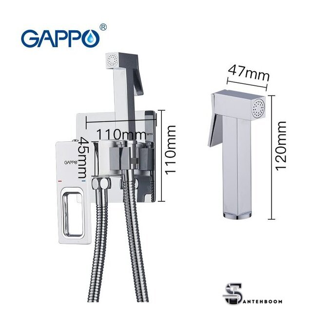 Смеситель с гигиеническим душем Gappo  G7217-8 - Изображение №5 — Интернет-магазин santehboom.by