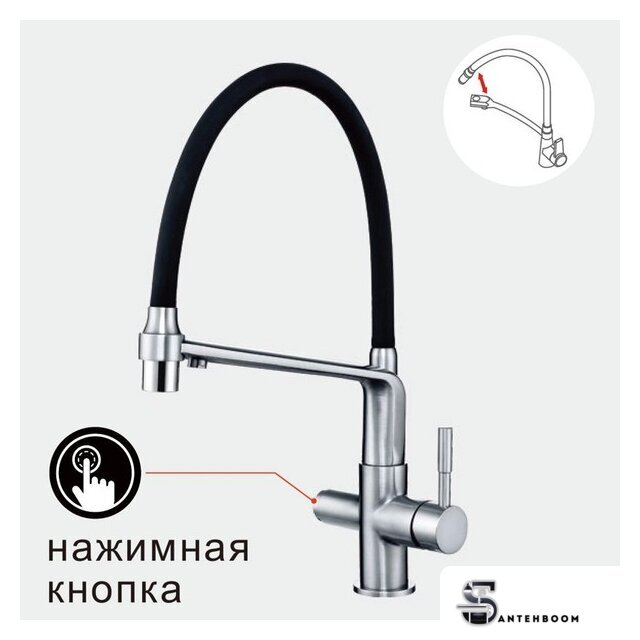 Смеситель  Gappo  G4398-7 - Изображение №2 — Интернет-магазин santehboom.by